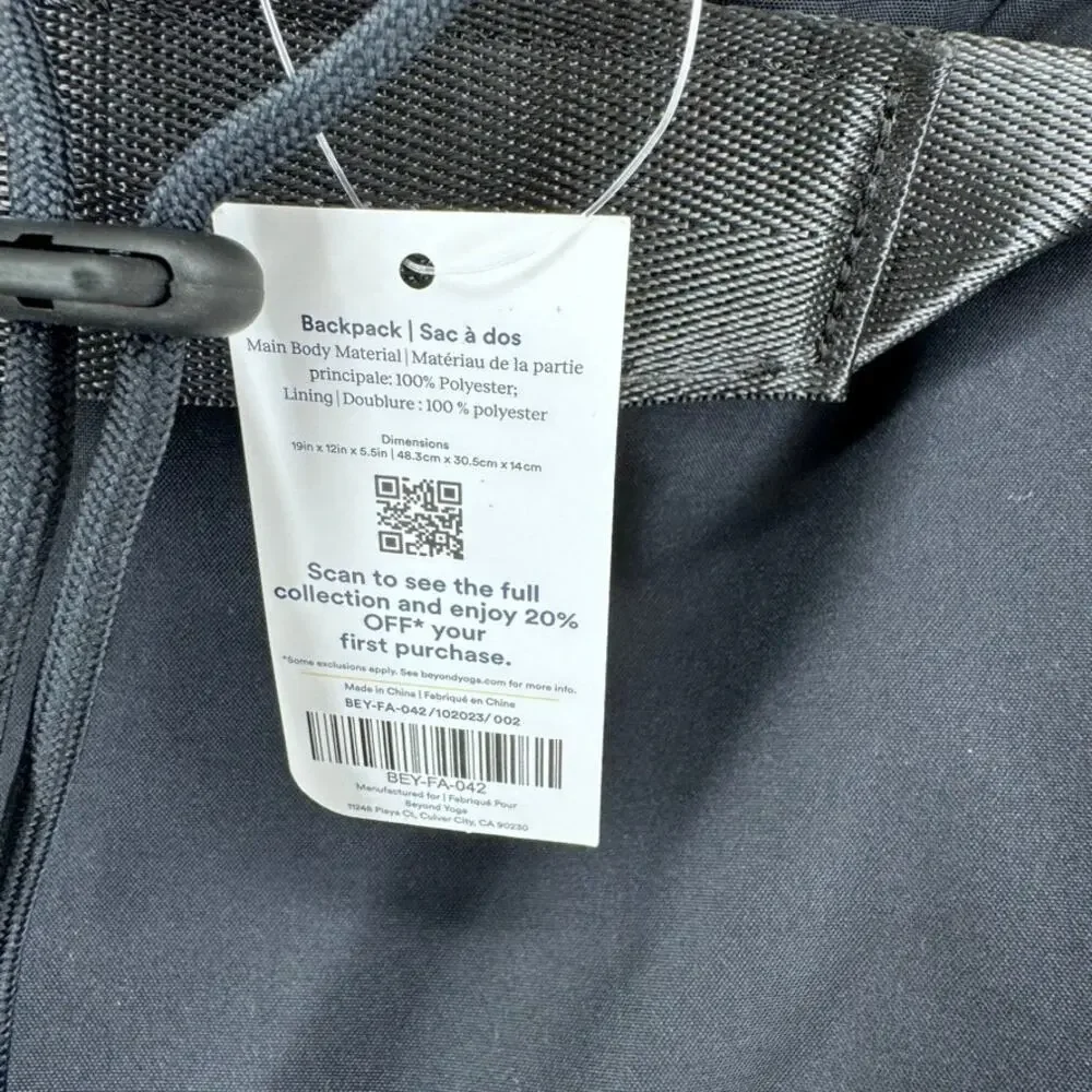 Beyond Yoga Backpack Black New